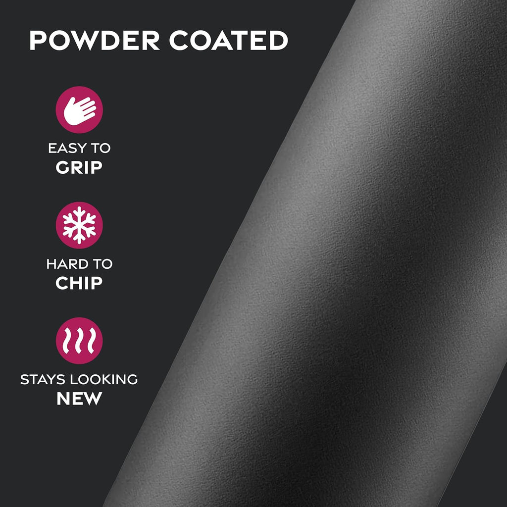 FineDine 25 Oz Insulated Water Bottle with Straw - Triple Walled Stainless Steel Metal Bottle W/ 3 Leak Proof Lids - For Travel, School, Sports, Gym/Men, Women & Kids - Inky Raven Black