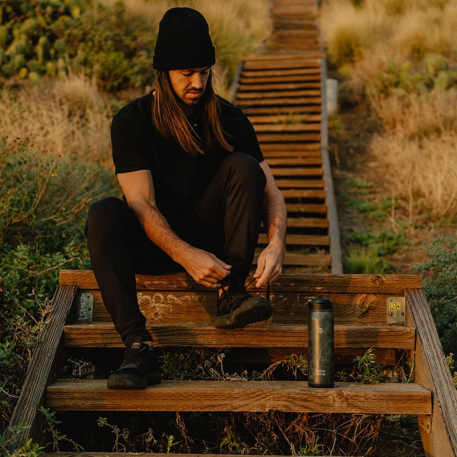 BOTTLE BOTTLE 24oz Insulated Water Bottle Stainless Steel Sport Water Bottle with Straw and Adjustable Lid Daily Pill Organizer